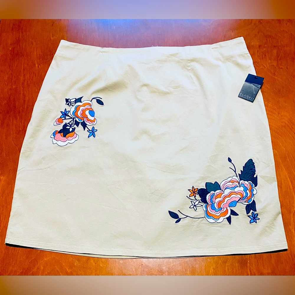 Floral Embroidered Skirt